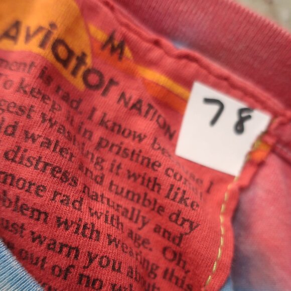 Aviator Nation Lucky Reunion Rainbow Get Lucky Austin TX Graphic T-Shirt Top M - Picture 8 of 10